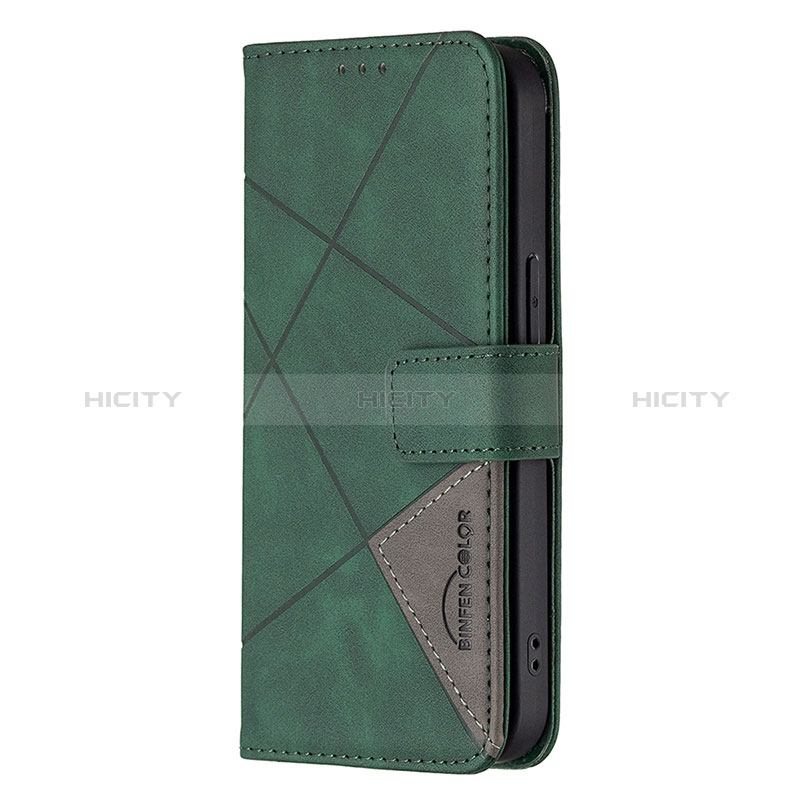 Funda de Cuero Cartera con Soporte Patron de Moda Carcasa L06 para Apple iPhone 14 Pro Max Verde