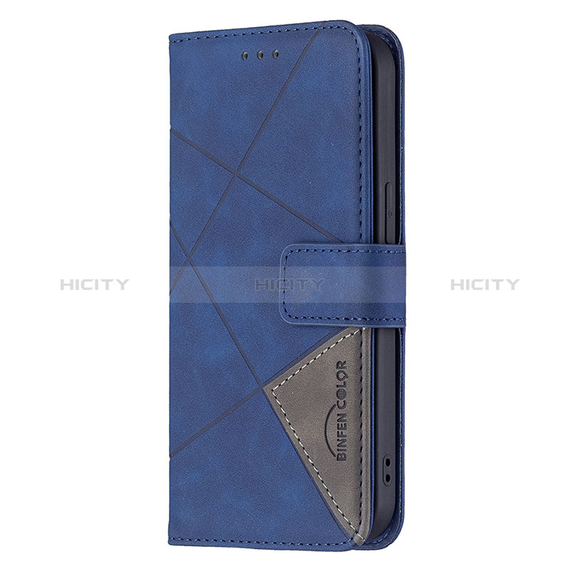 Funda de Cuero Cartera con Soporte Patron de Moda Carcasa L06 para Apple iPhone 15 Azul