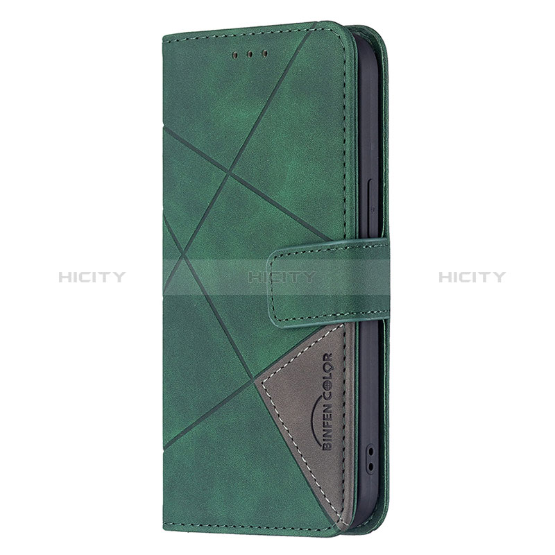 Funda de Cuero Cartera con Soporte Patron de Moda Carcasa L06 para Apple iPhone 15 Plus Verde