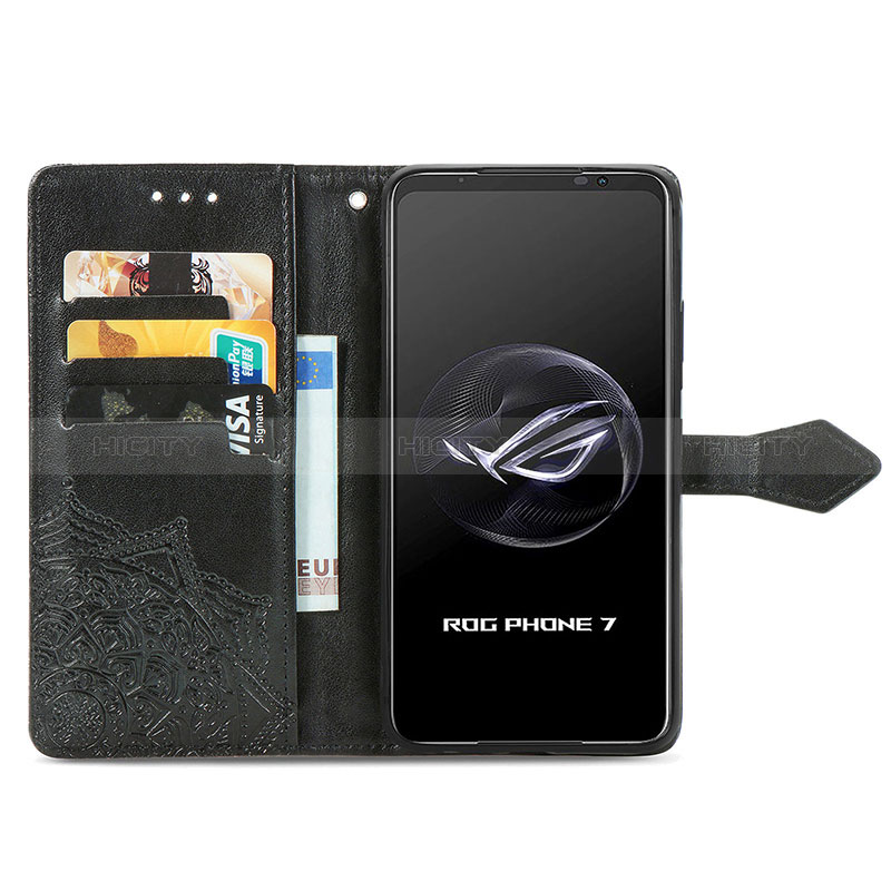 Funda de Cuero Cartera con Soporte Patron de Moda Carcasa para Asus ROG Phone 7