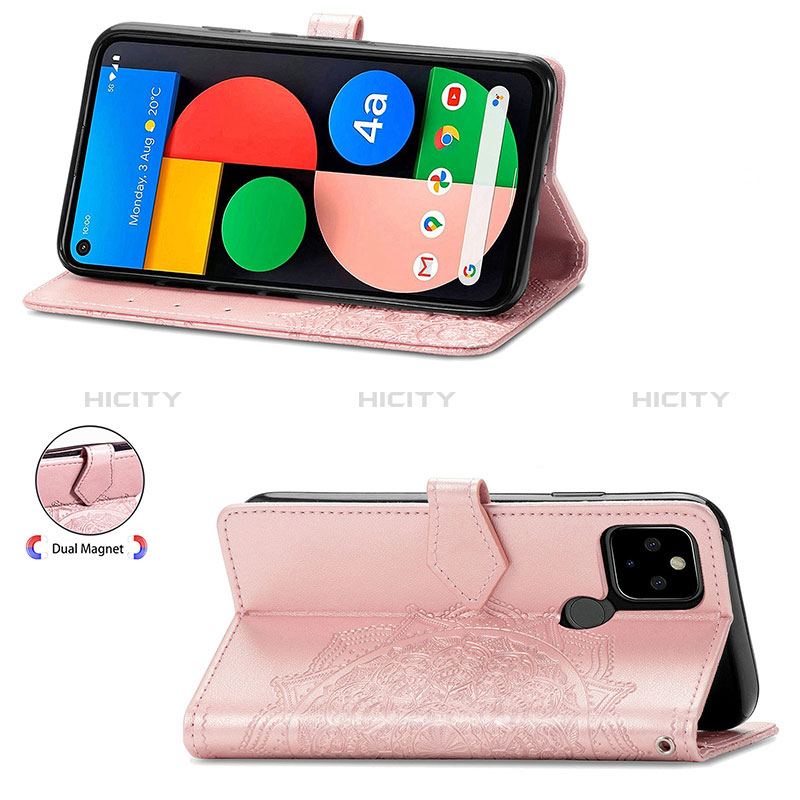 Funda de Cuero Cartera con Soporte Patron de Moda Carcasa para Google Pixel 5a 5G