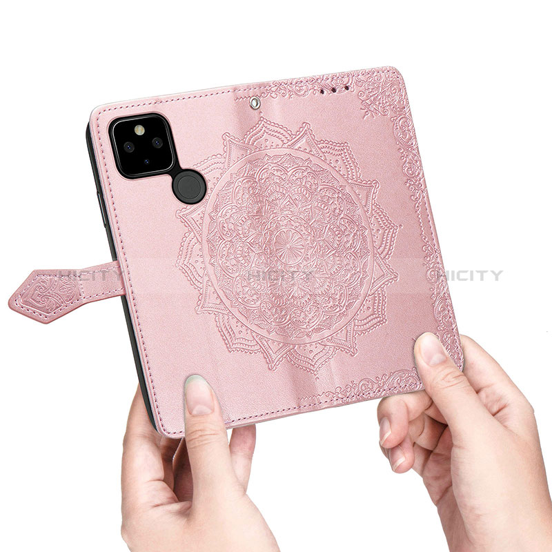 Funda de Cuero Cartera con Soporte Patron de Moda Carcasa para Google Pixel 5a 5G