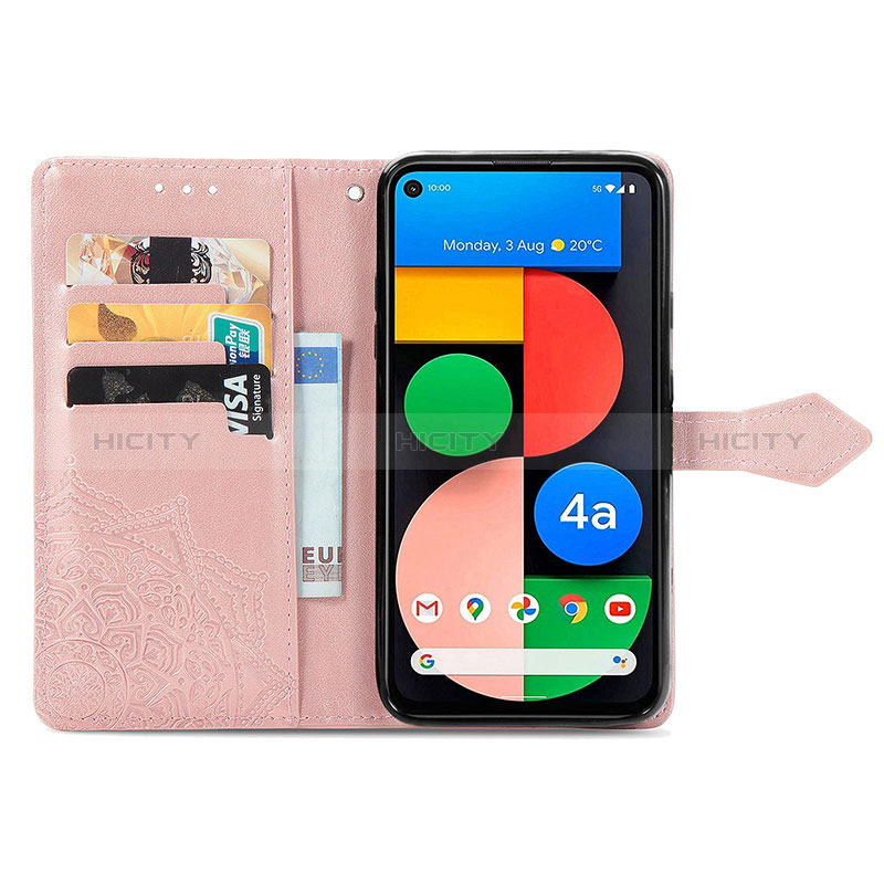 Funda de Cuero Cartera con Soporte Patron de Moda Carcasa para Google Pixel 5a 5G