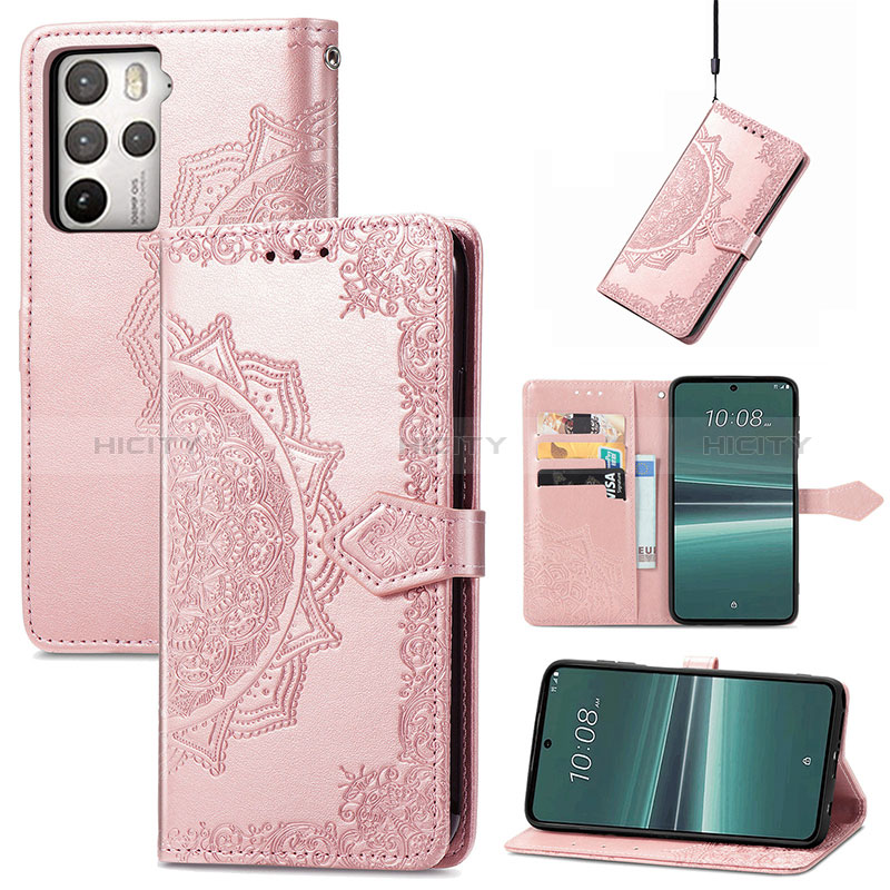 Funda de Cuero Cartera con Soporte Patron de Moda Carcasa para HTC U23 5G