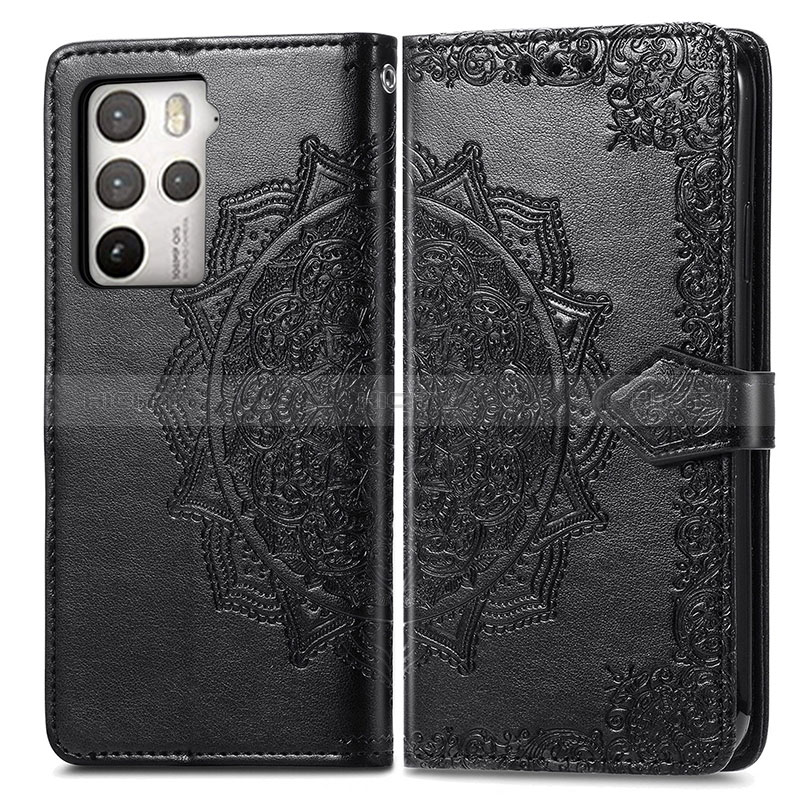 Funda de Cuero Cartera con Soporte Patron de Moda Carcasa para HTC U23 5G Negro