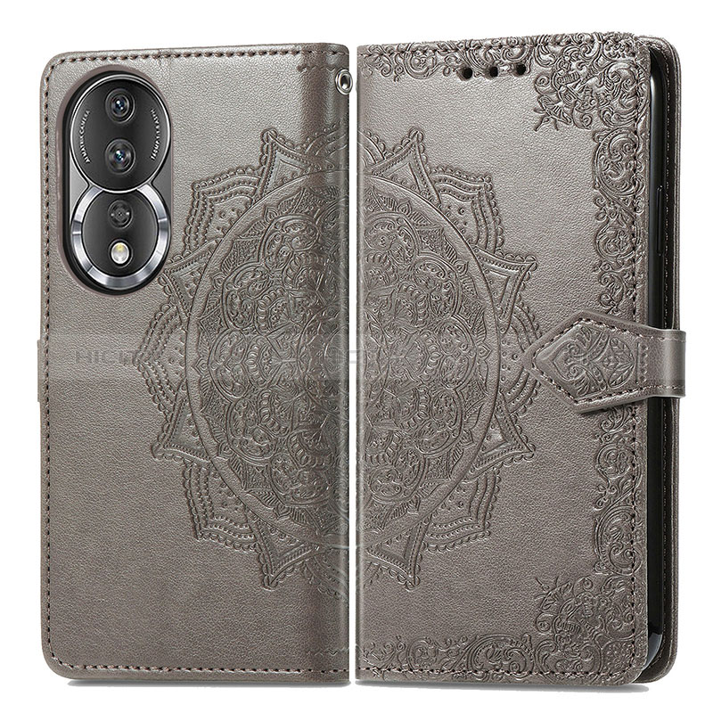 Funda de Cuero Cartera con Soporte Patron de Moda Carcasa para Huawei Honor 80 5G