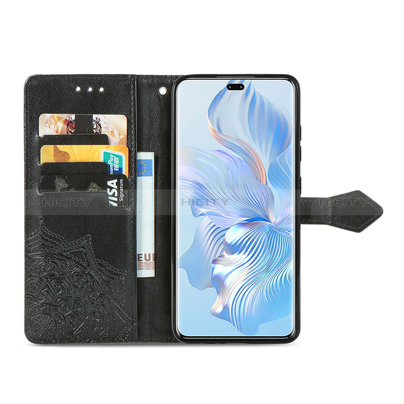 Funda de Cuero Cartera con Soporte Patron de Moda Carcasa para Huawei Honor 80 Pro Flat 5G