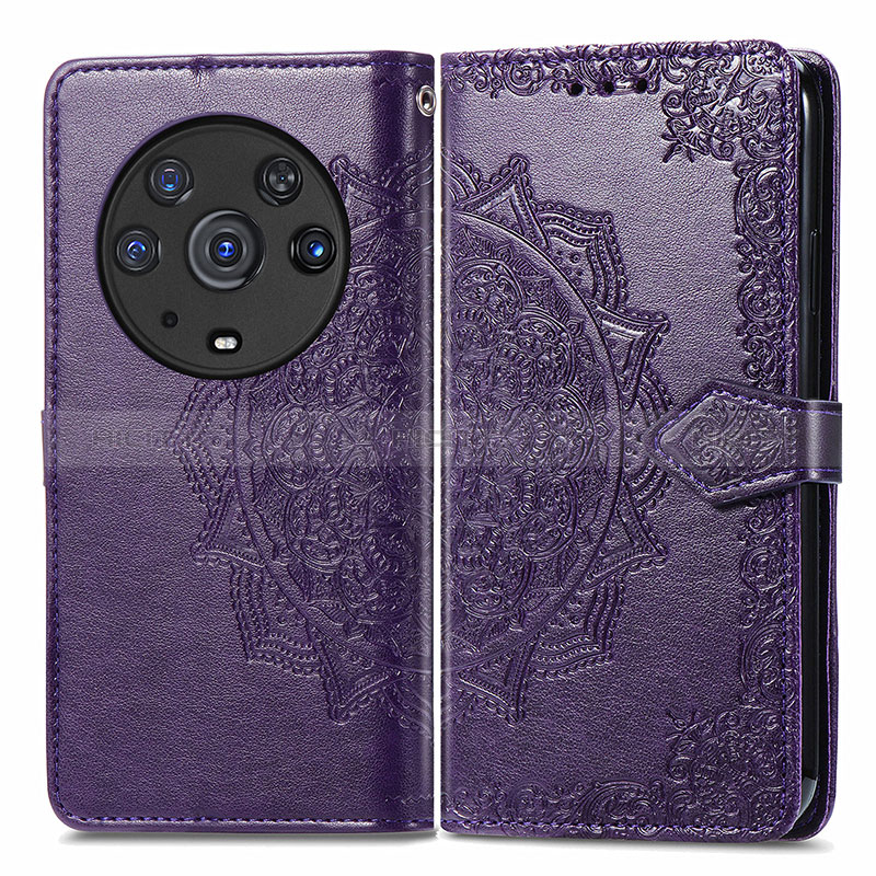 Funda de Cuero Cartera con Soporte Patron de Moda Carcasa para Huawei Honor Magic3 Pro 5G