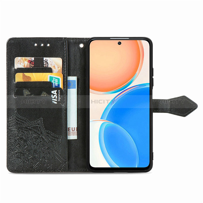 Funda de Cuero Cartera con Soporte Patron de Moda Carcasa para Huawei Honor X8 4G