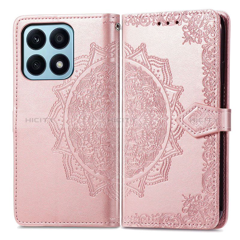 Funda de Cuero Cartera con Soporte Patron de Moda Carcasa para Huawei Honor X8a 4G