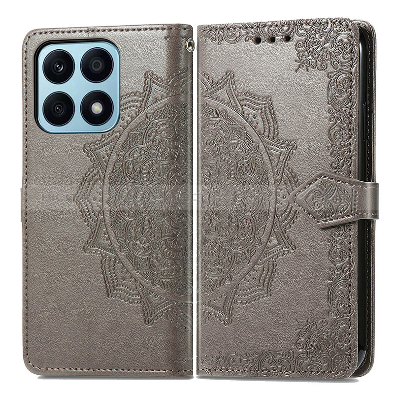 Funda de Cuero Cartera con Soporte Patron de Moda Carcasa para Huawei Honor X8a 4G