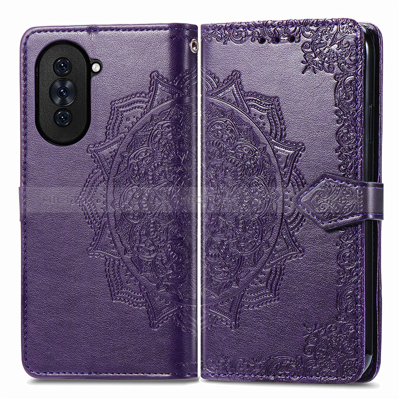 Funda de Cuero Cartera con Soporte Patron de Moda Carcasa para Huawei Nova 10 Pro