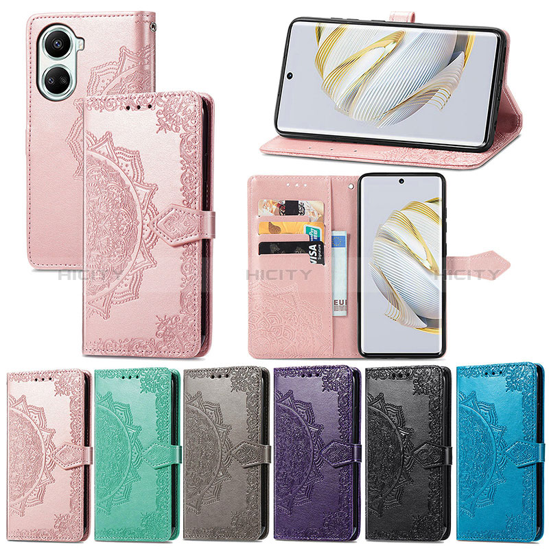 Funda de Cuero Cartera con Soporte Patron de Moda Carcasa para Huawei Nova 10 SE