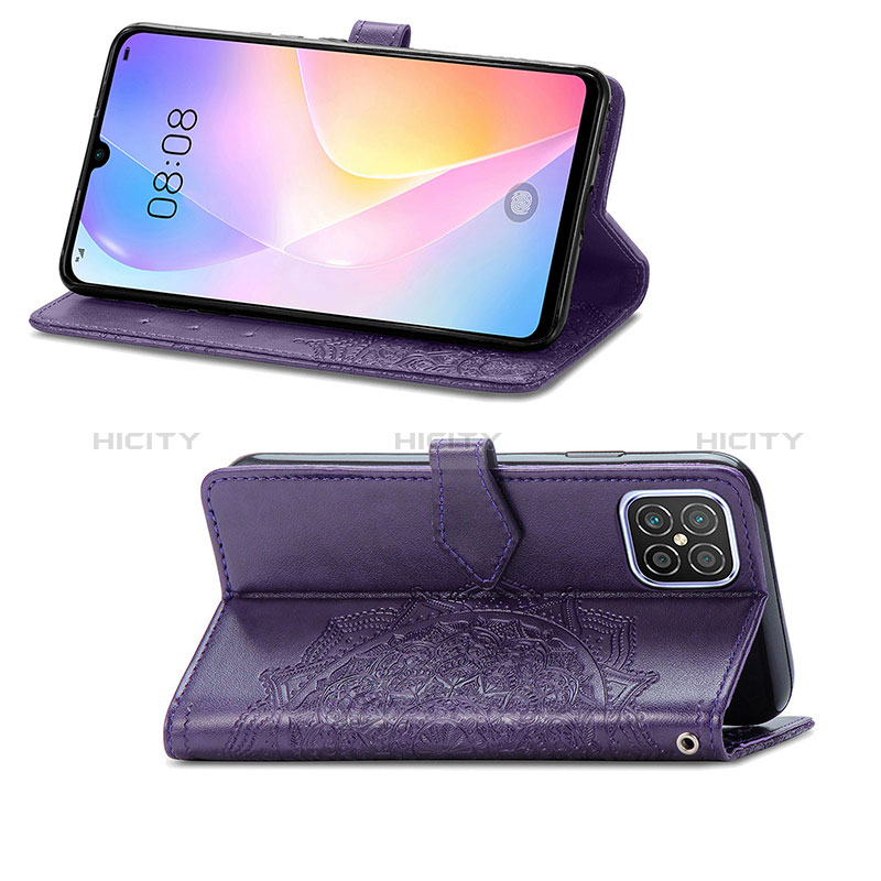 Funda de Cuero Cartera con Soporte Patron de Moda Carcasa para Huawei Nova 8 SE 4G