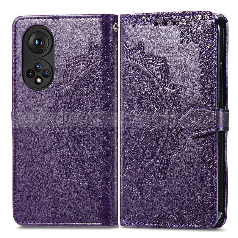 Funda de Cuero Cartera con Soporte Patron de Moda Carcasa para Huawei Nova 9 Pro