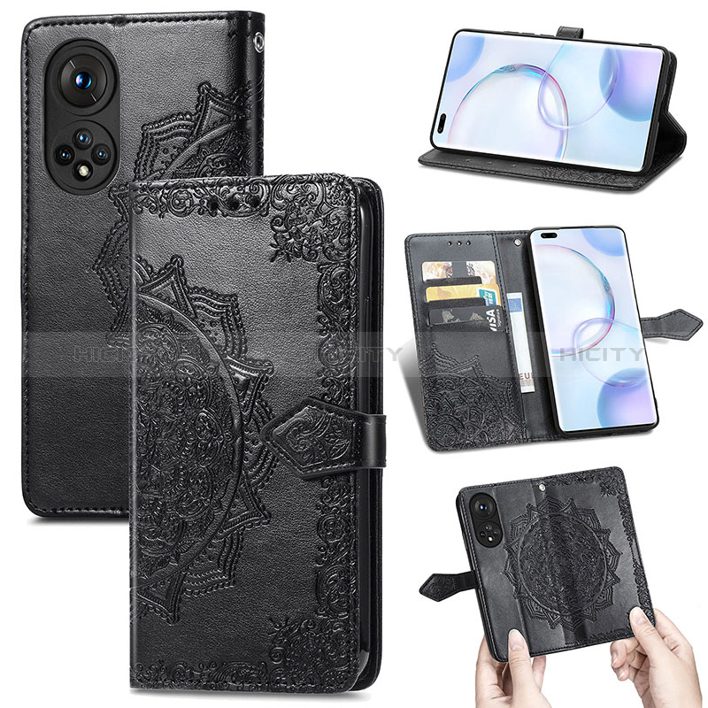 Funda de Cuero Cartera con Soporte Patron de Moda Carcasa para Huawei Nova 9 Pro