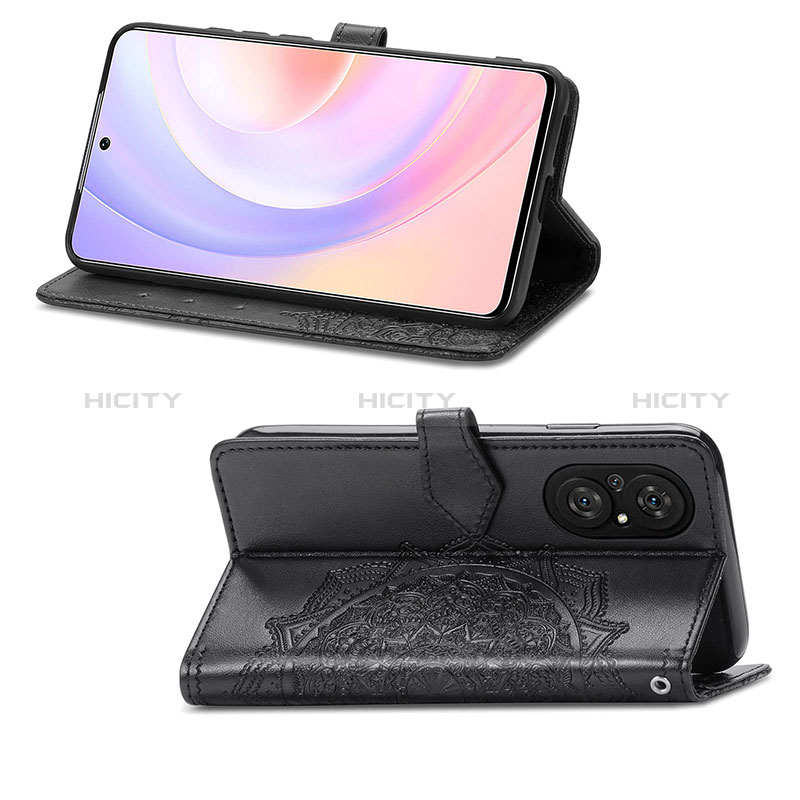 Funda de Cuero Cartera con Soporte Patron de Moda Carcasa para Huawei Nova 9 SE