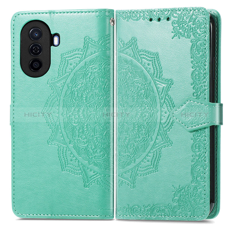 Funda de Cuero Cartera con Soporte Patron de Moda Carcasa para Huawei Nova Y70