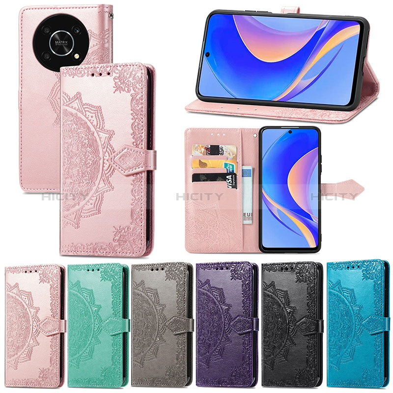 Funda de Cuero Cartera con Soporte Patron de Moda Carcasa para Huawei Nova Y90