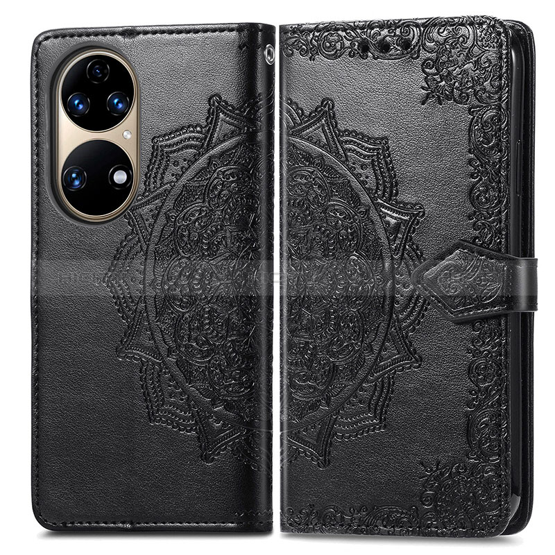 Funda de Cuero Cartera con Soporte Patron de Moda Carcasa para Huawei P50