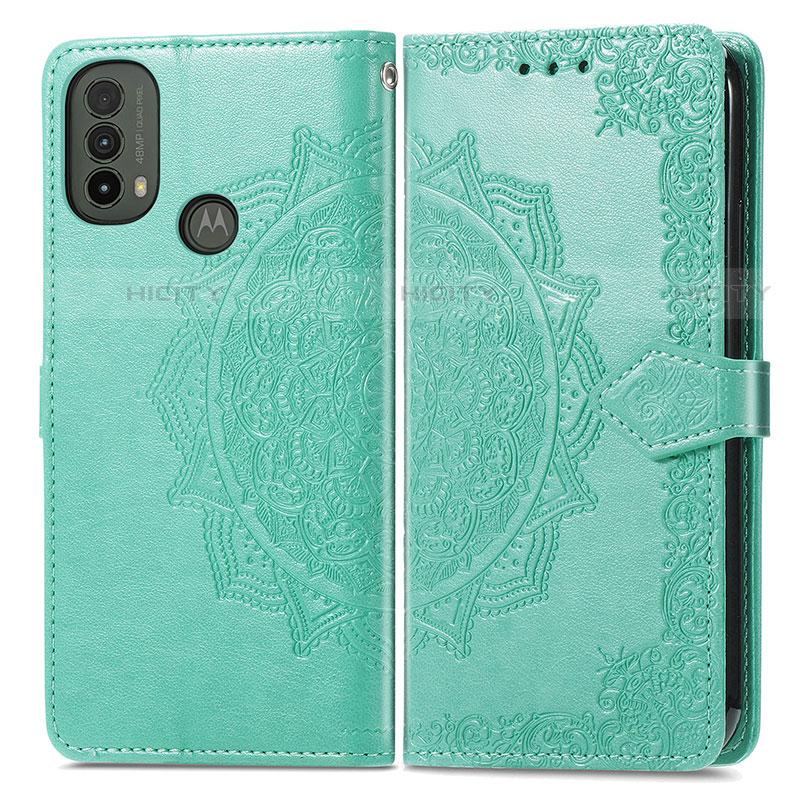 Funda de Cuero Cartera con Soporte Patron de Moda Carcasa para Motorola Moto E30