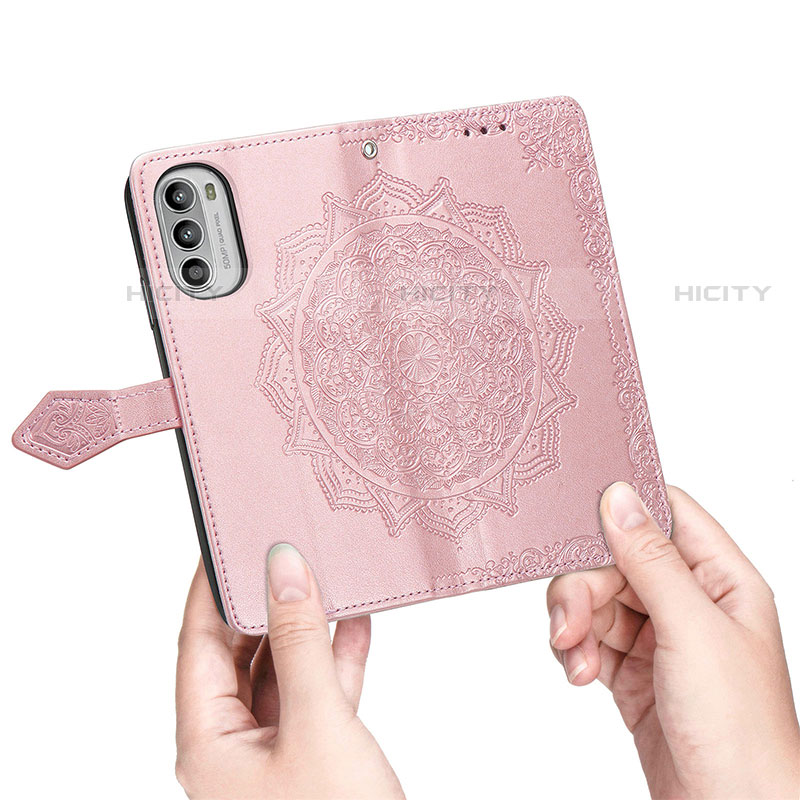 Funda de Cuero Cartera con Soporte Patron de Moda Carcasa para Motorola Moto Edge (2022) 5G