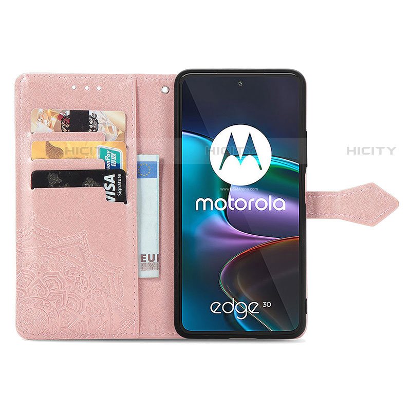 Funda de Cuero Cartera con Soporte Patron de Moda Carcasa para Motorola Moto Edge 30 5G