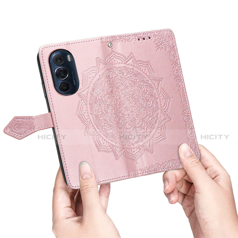 Funda de Cuero Cartera con Soporte Patron de Moda Carcasa para Motorola Moto Edge 30 Pro 5G