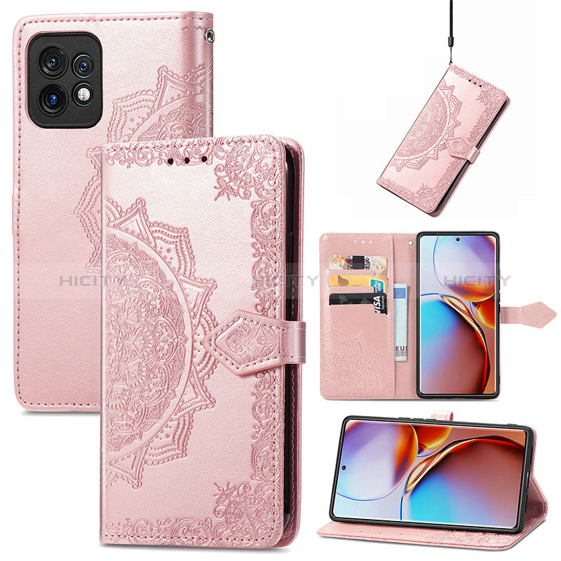 Funda de Cuero Cartera con Soporte Patron de Moda Carcasa para Motorola Moto Edge 40 Pro 5G