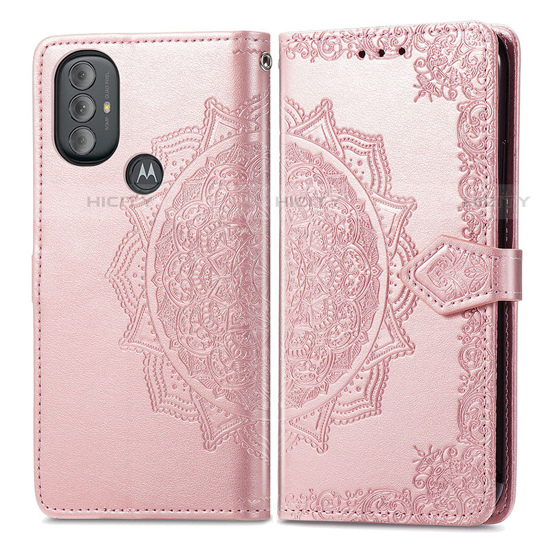 Funda de Cuero Cartera con Soporte Patron de Moda Carcasa para Motorola Moto G Play (2023)