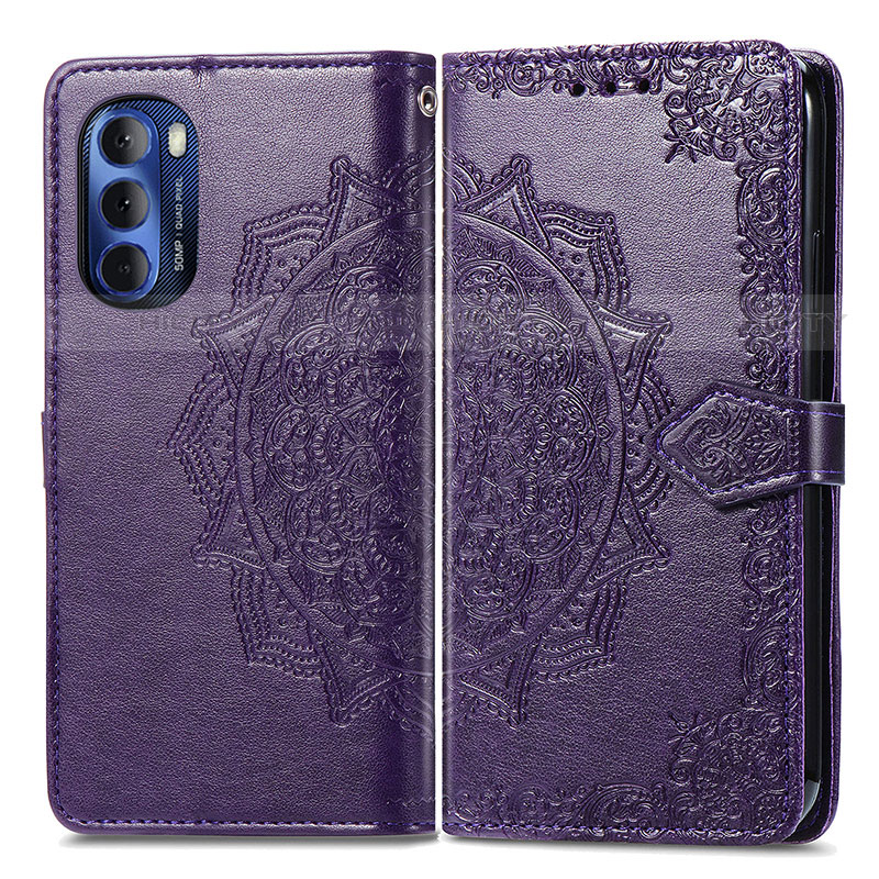 Funda de Cuero Cartera con Soporte Patron de Moda Carcasa para Motorola Moto G Stylus (2022) 4G