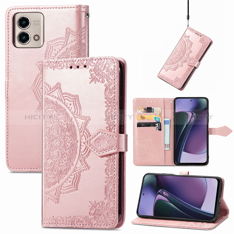 Funda de Cuero Cartera con Soporte Patron de Moda Carcasa para Motorola Moto G Stylus (2023) 5G