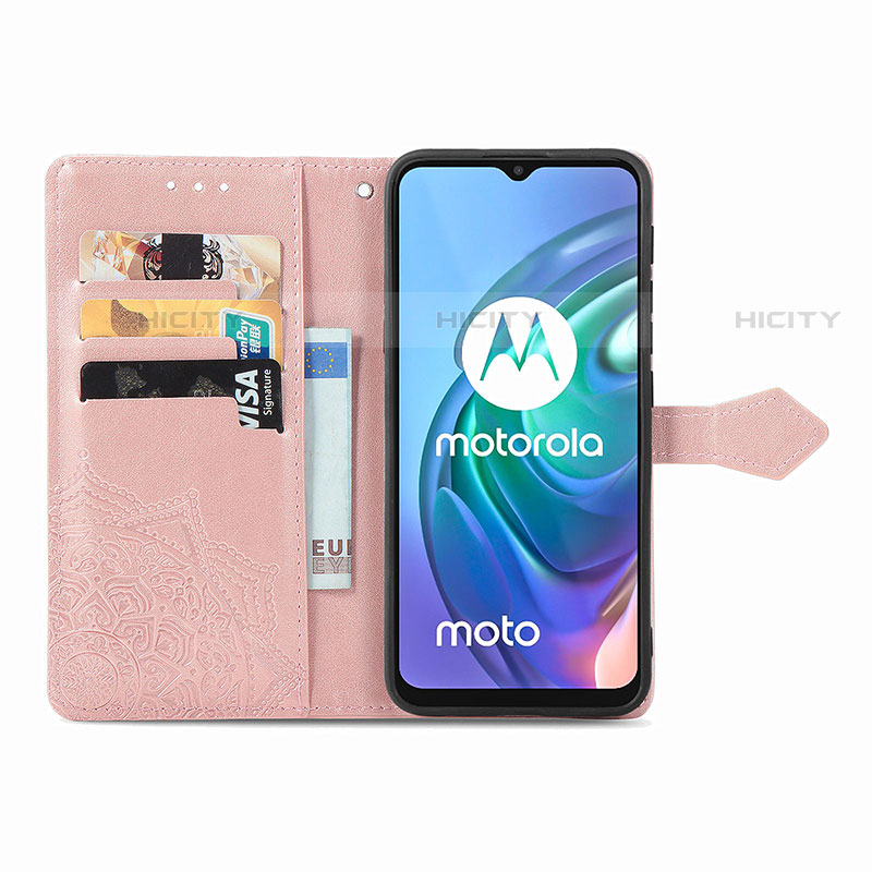 Funda de Cuero Cartera con Soporte Patron de Moda Carcasa para Motorola Moto G10