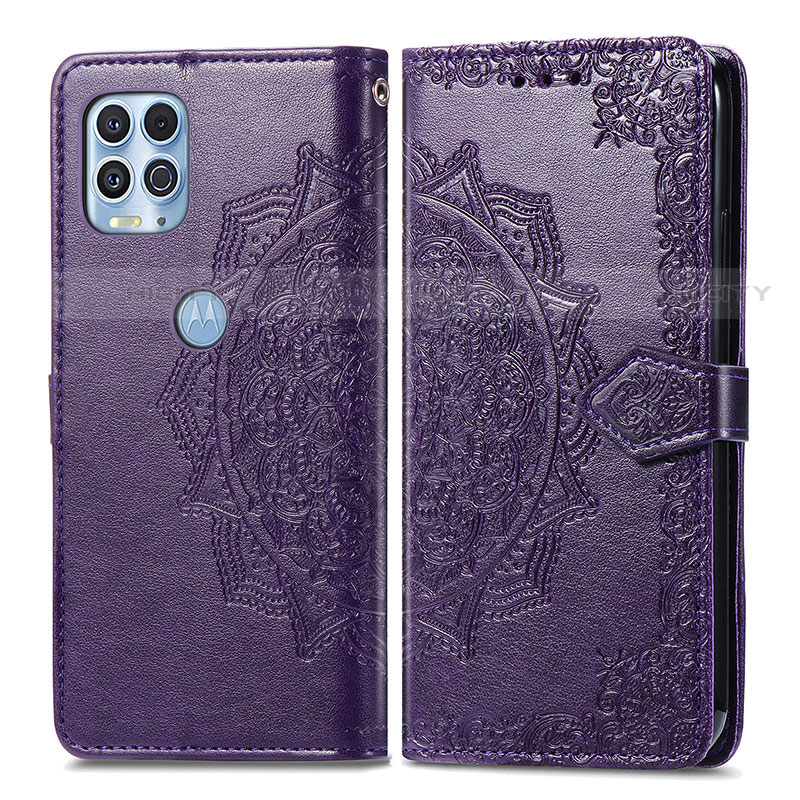 Funda de Cuero Cartera con Soporte Patron de Moda Carcasa para Motorola Moto G100 5G