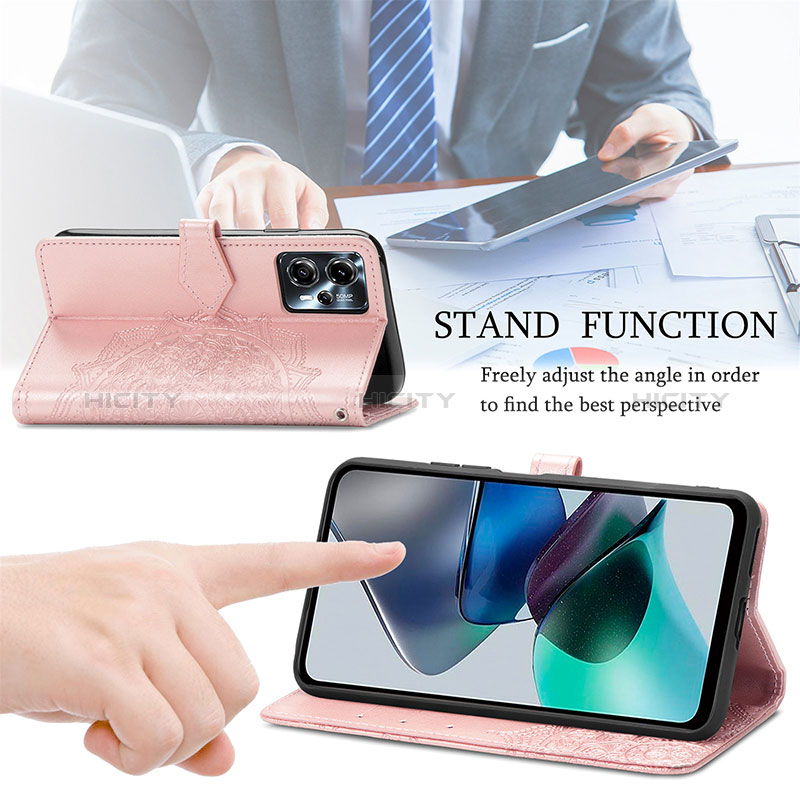 Funda de Cuero Cartera con Soporte Patron de Moda Carcasa para Motorola Moto G23