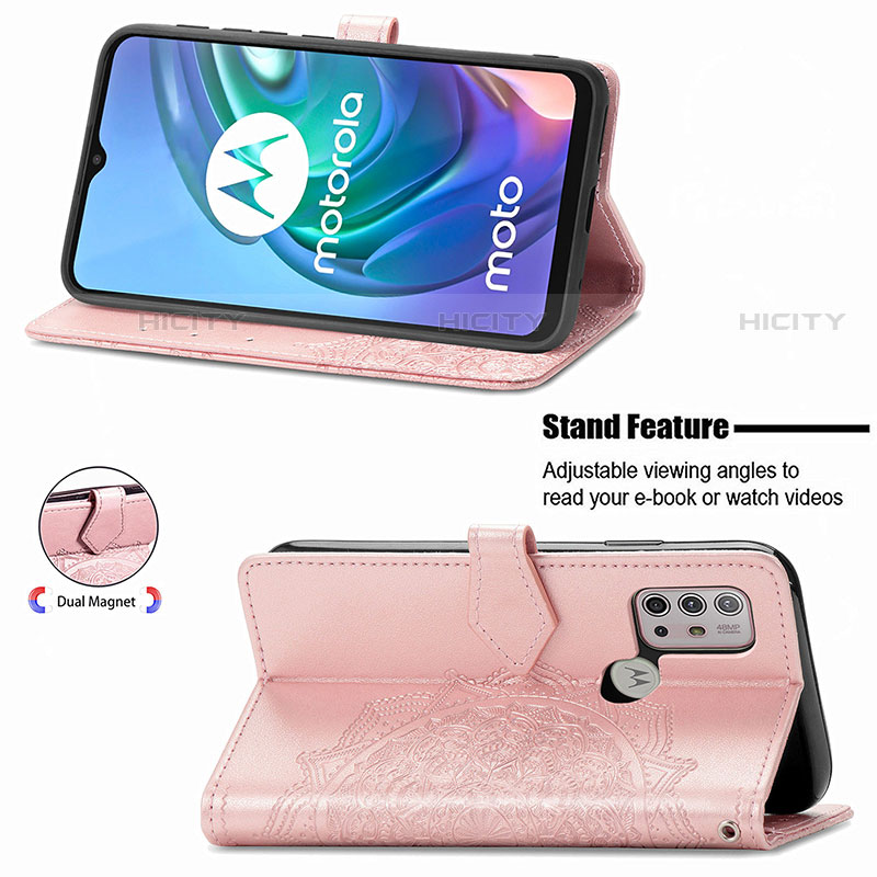 Funda de Cuero Cartera con Soporte Patron de Moda Carcasa para Motorola Moto G30