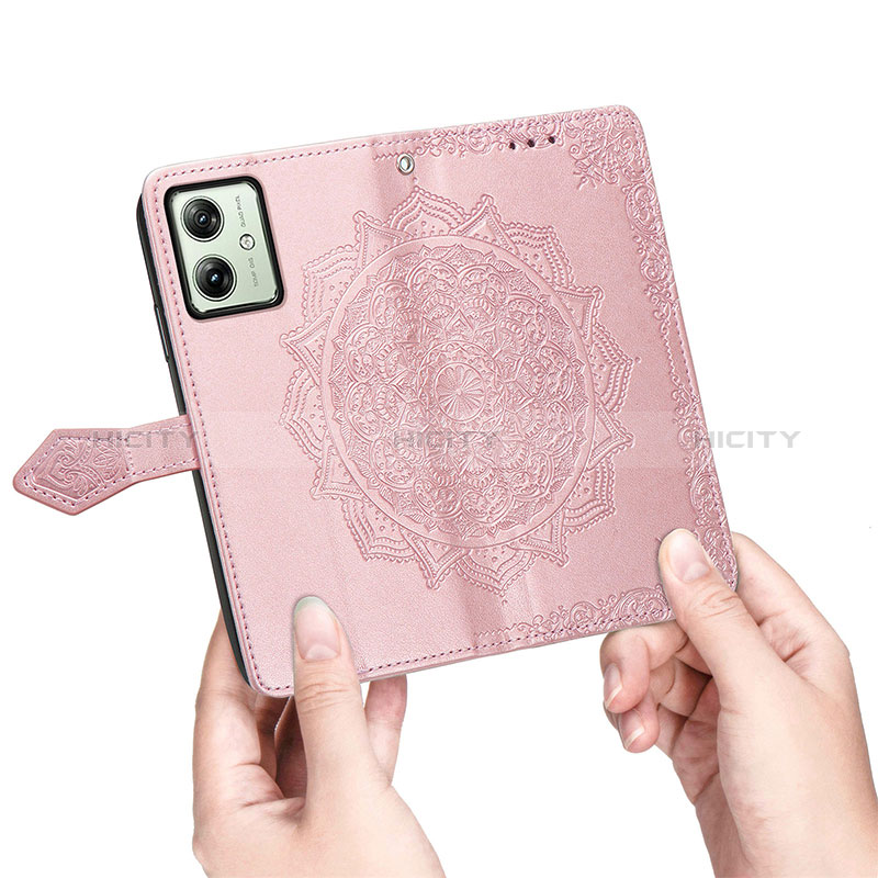 Funda de Cuero Cartera con Soporte Patron de Moda Carcasa para Motorola Moto G54 5G