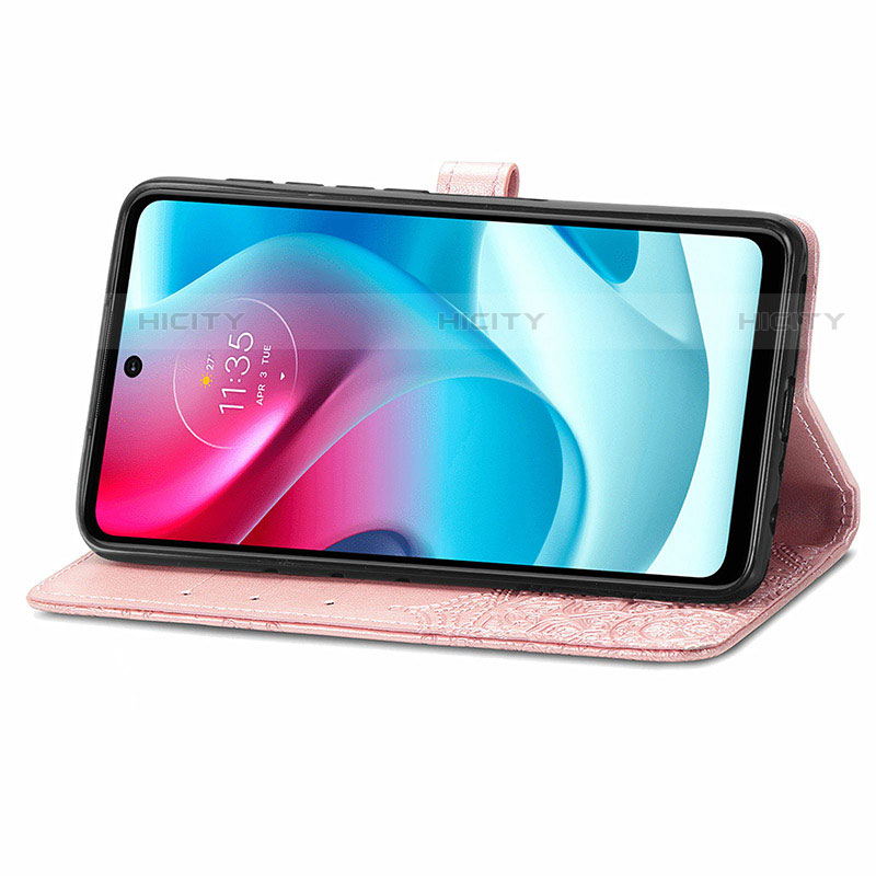 Funda de Cuero Cartera con Soporte Patron de Moda Carcasa para Motorola Moto G60s