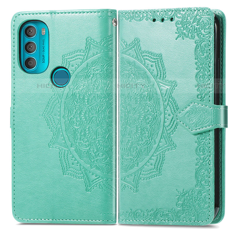 Funda de Cuero Cartera con Soporte Patron de Moda Carcasa para Motorola Moto G71 5G