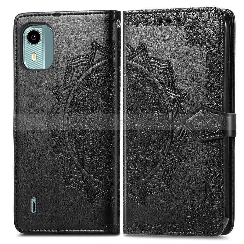 Funda de Cuero Cartera con Soporte Patron de Moda Carcasa para Nokia C12 Pro