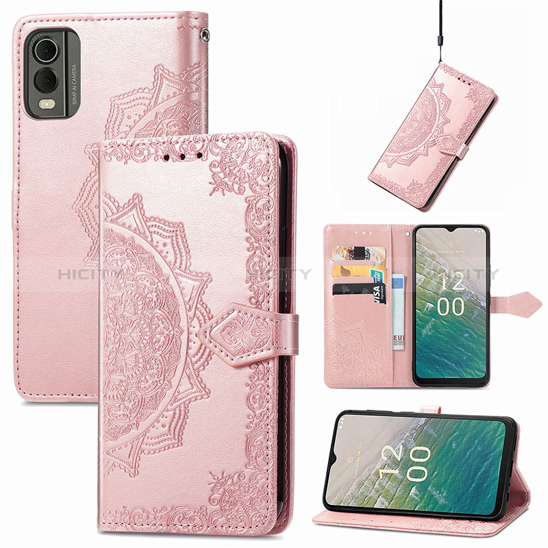 Funda de Cuero Cartera con Soporte Patron de Moda Carcasa para Nokia C32