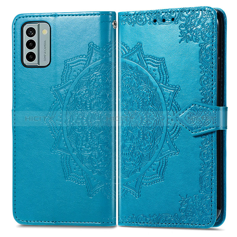 Funda de Cuero Cartera con Soporte Patron de Moda Carcasa para Nokia G22 Azul