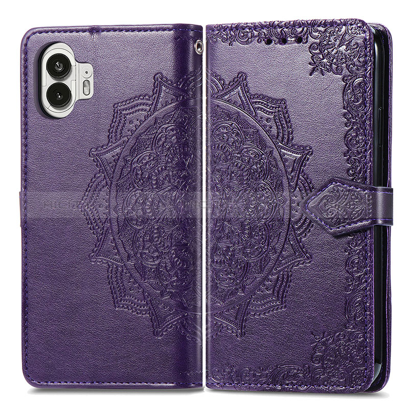 Funda de Cuero Cartera con Soporte Patron de Moda Carcasa para Nothing Phone 2