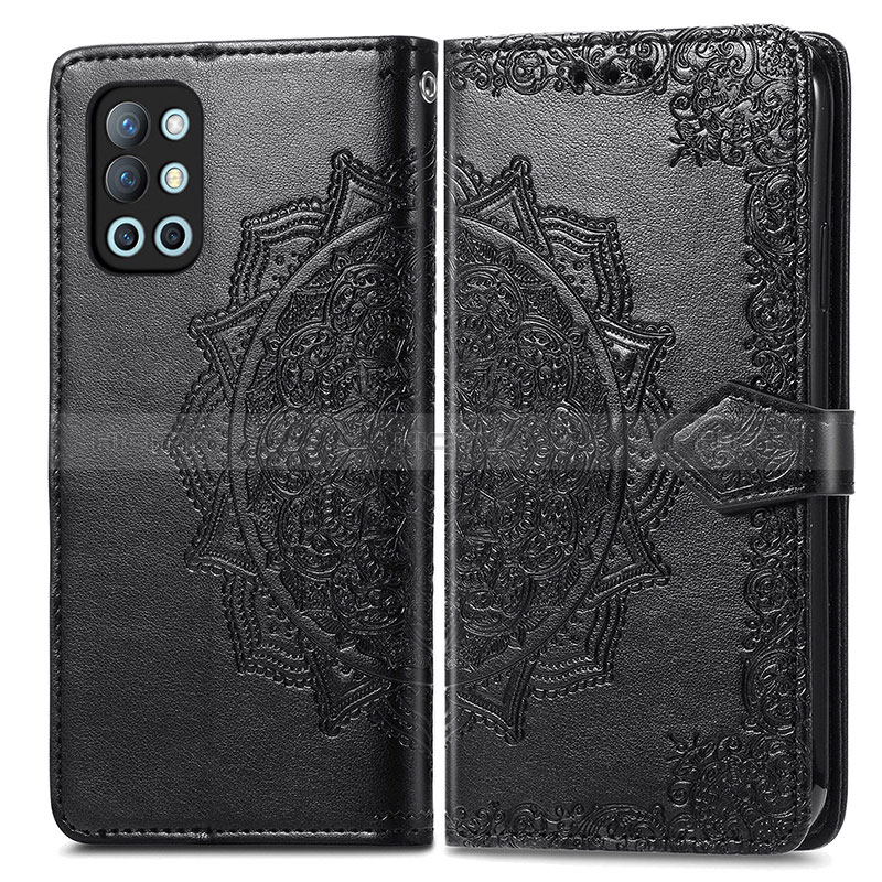 Funda de Cuero Cartera con Soporte Patron de Moda Carcasa para OnePlus 9R 5G Negro