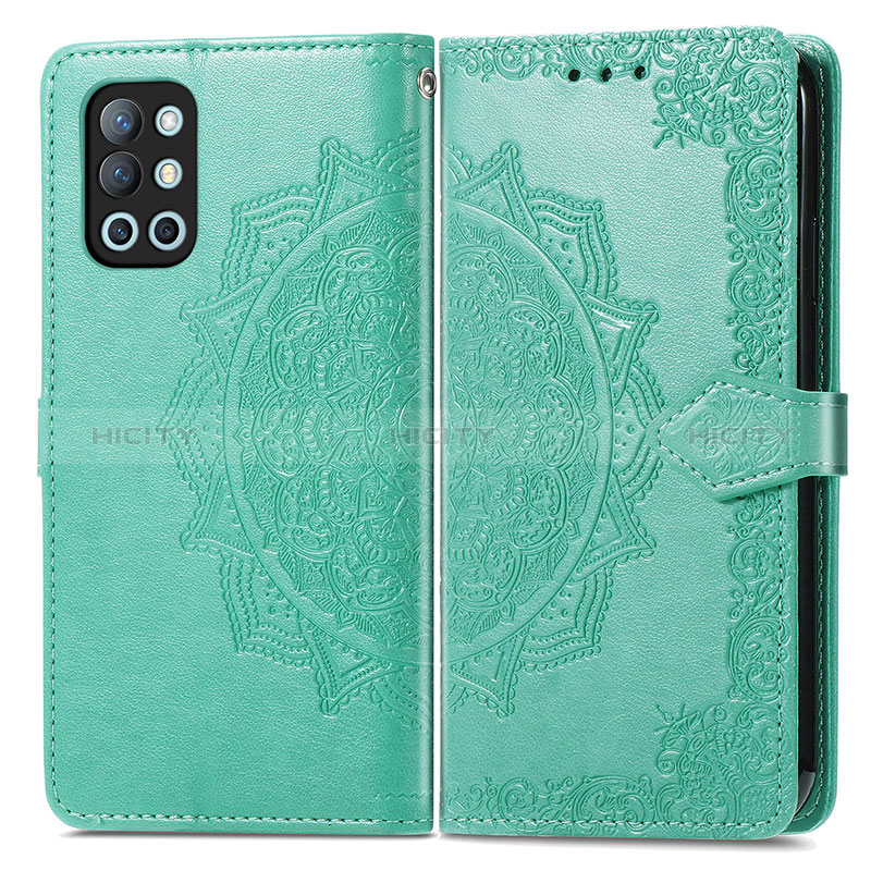 Funda de Cuero Cartera con Soporte Patron de Moda Carcasa para OnePlus 9R 5G Verde