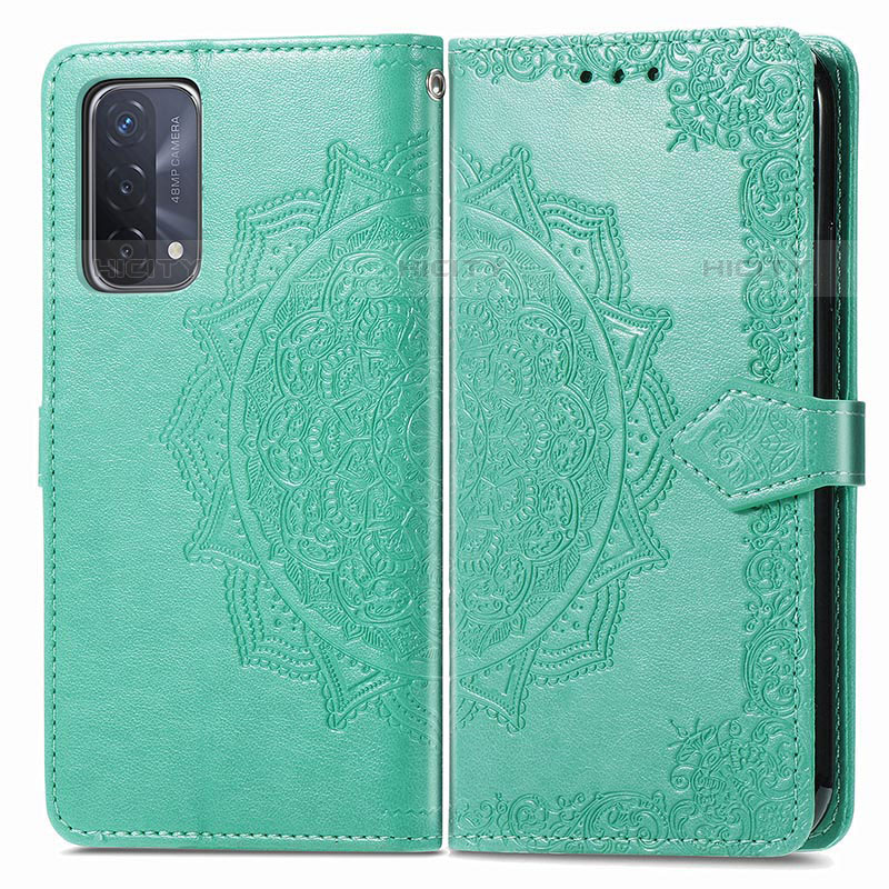 Funda de Cuero Cartera con Soporte Patron de Moda Carcasa para OnePlus Nord N200 5G Verde