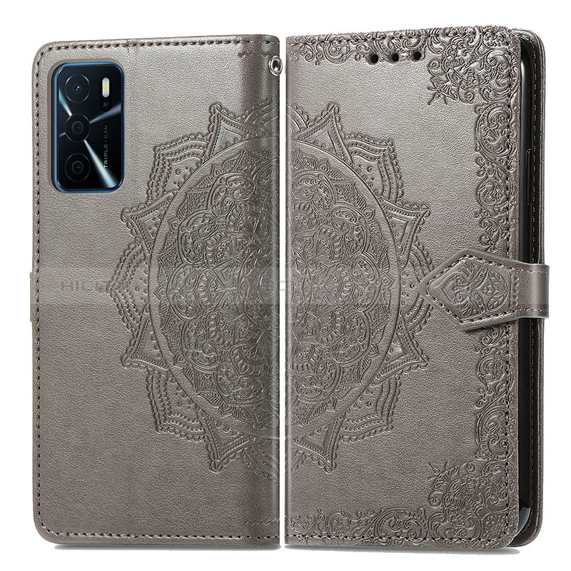 Funda de Cuero Cartera con Soporte Patron de Moda Carcasa para Oppo A16