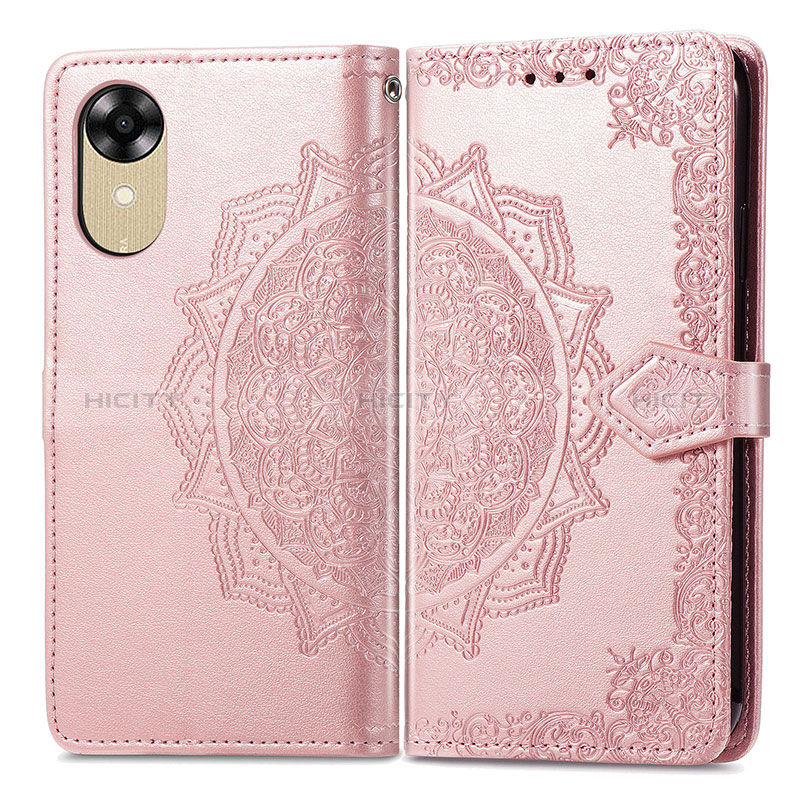 Funda de Cuero Cartera con Soporte Patron de Moda Carcasa para Oppo A17K