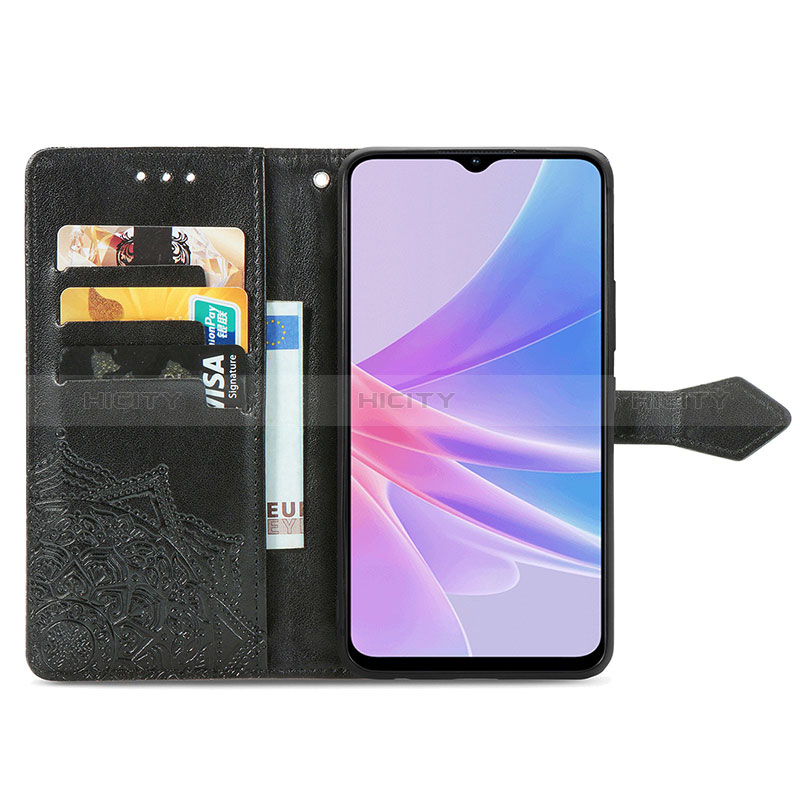 Funda de Cuero Cartera con Soporte Patron de Moda Carcasa para Oppo A38