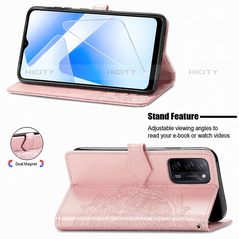 Funda de Cuero Cartera con Soporte Patron de Moda Carcasa para Oppo A53s 5G